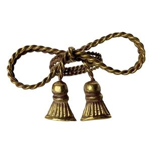 Vintage Kemp & Beatles brass bow napkin holders 6